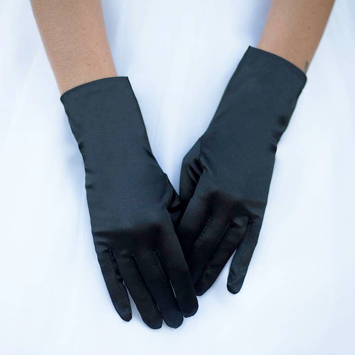 satin handschuhe schwarz kurze Satin-Handschuhe schwarz – mainstreet Vintage Shop