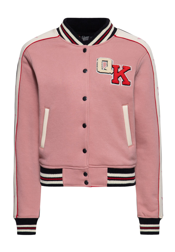 Queen Kerosin - Sweatjacke de collège »Q« en rouge