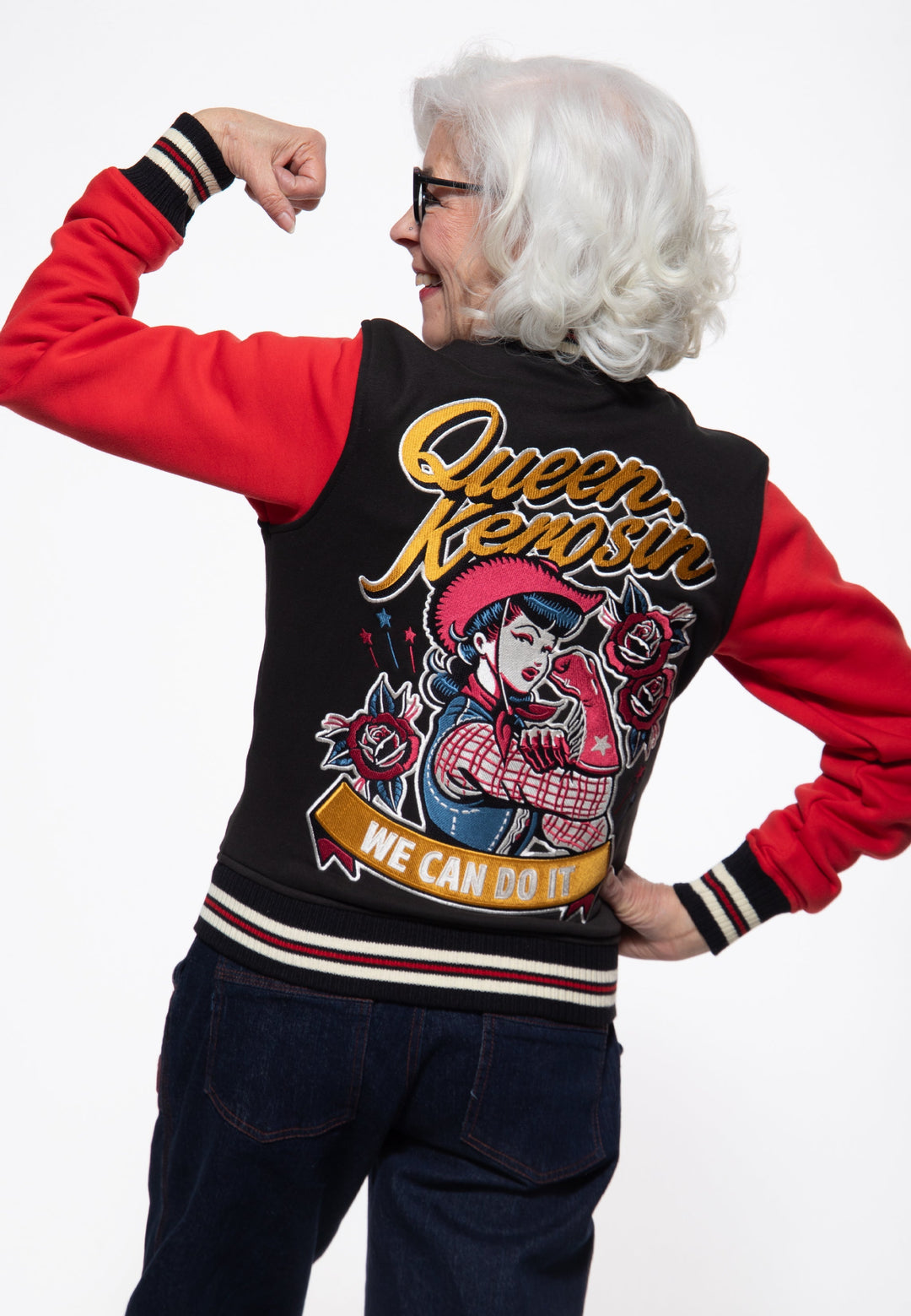 Queen Kerosin - College Sweat Jacket »Q« in red