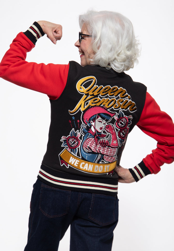 Queen Kerosin - College Sweat Jacket »Q« in red