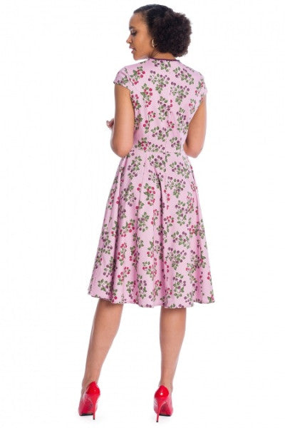 Banned Retro - Summer Berry Fit & Flare Dress in lilac