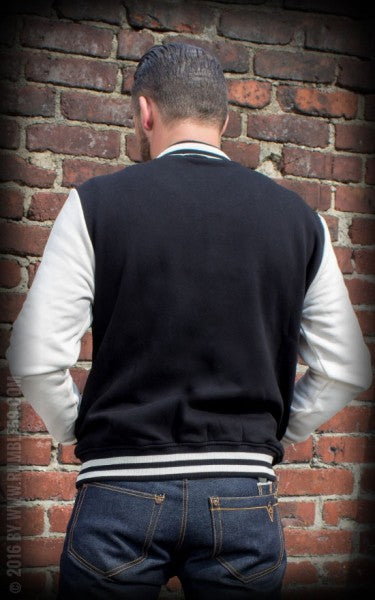 Rumble59 - Male Sweat College Jacket black / offwhite