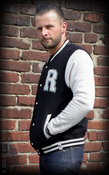 Rumble59 - Male Sweat College Jacket black / offwhite