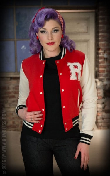 Rumble59 - Dames Sweat College Jacke rood