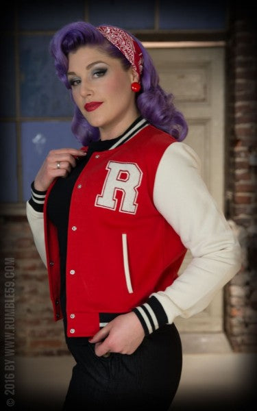 Rumble59 - Dames Sweat College Jacke rood