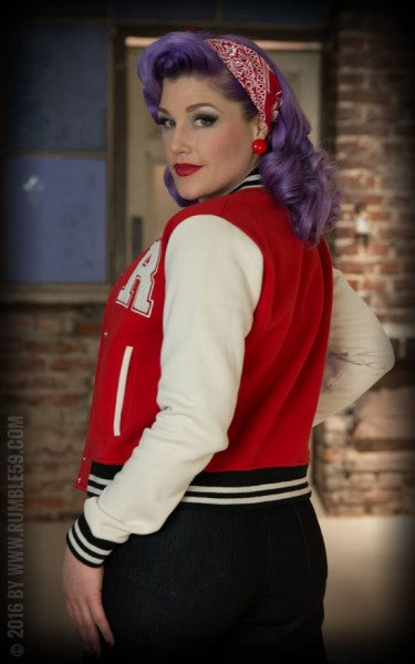 Rumble59 - Chaqueta de sudadera para mujeres College roja