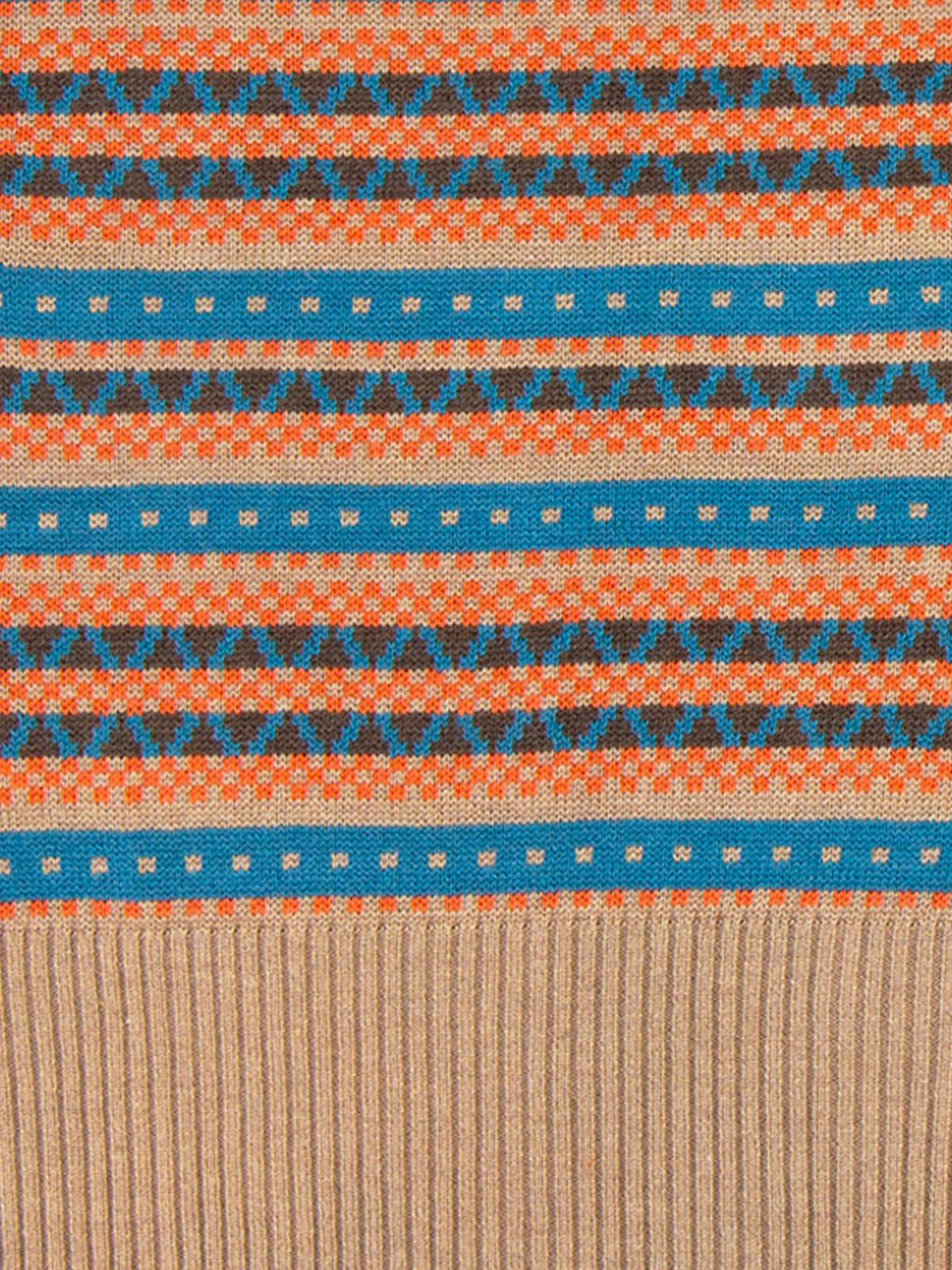 Revival - Walter Vintage Fairisle Tank Top in orange
