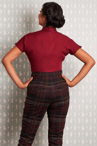 Miss Candyfloss - Birdie-Lee Top in wine red