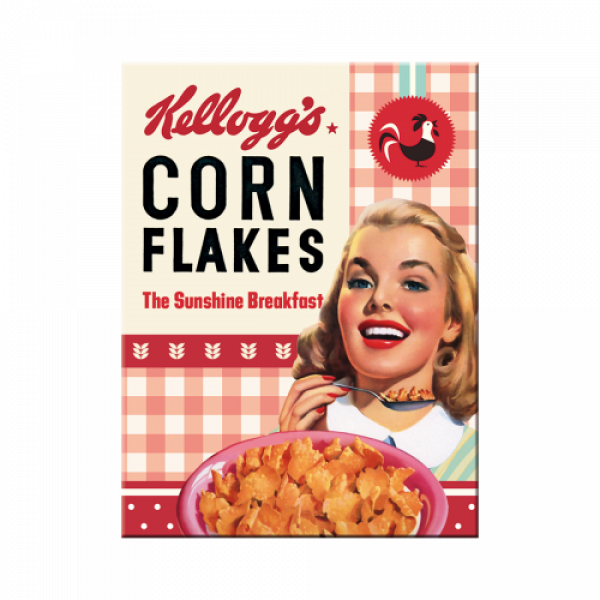 Magnet 6x8cm - Kellog's - Meisje Corn Flakes Collage