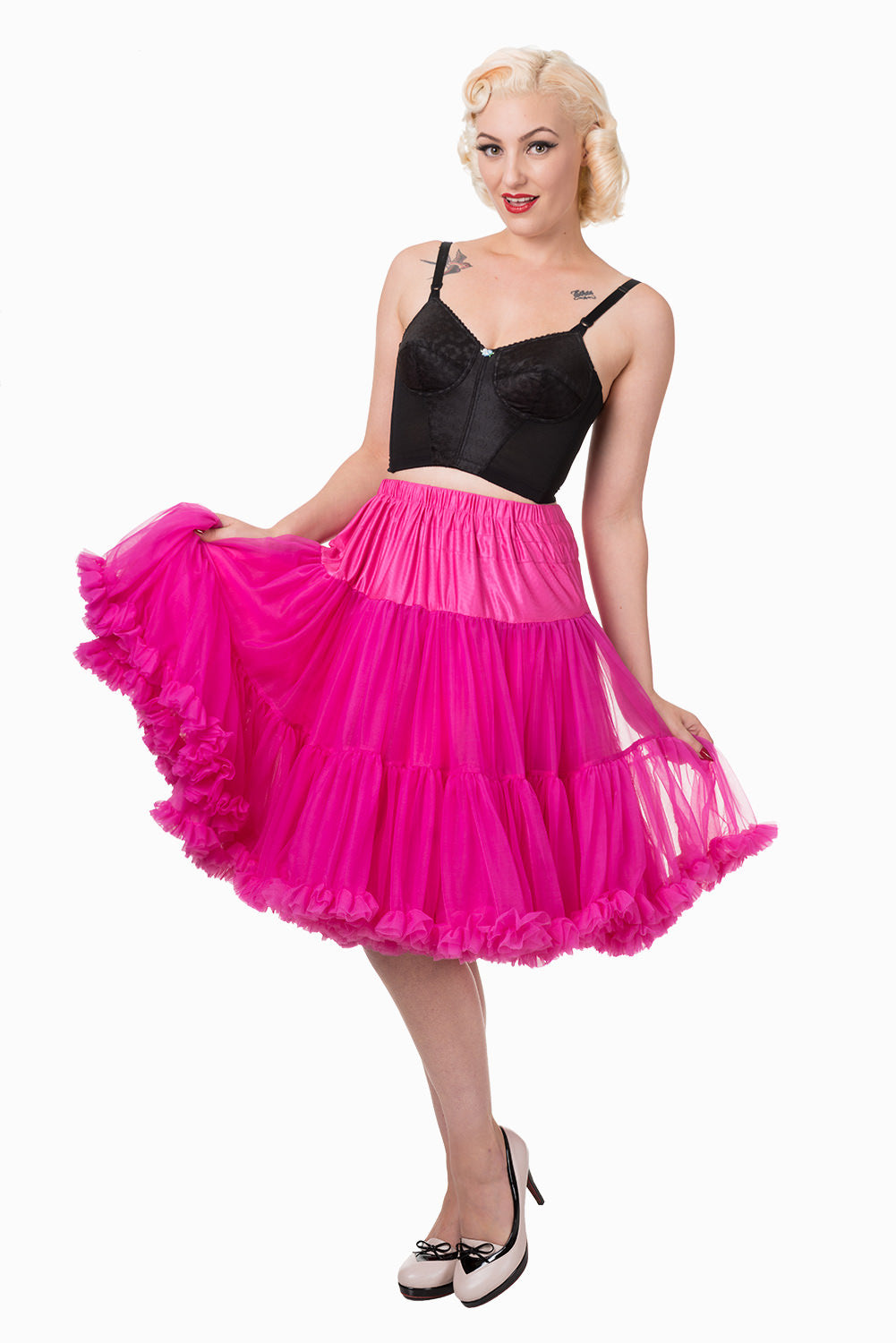 23" - Prohibido Retro - Petticoat Starlite Rosa Fucsia - aprox. 59cm