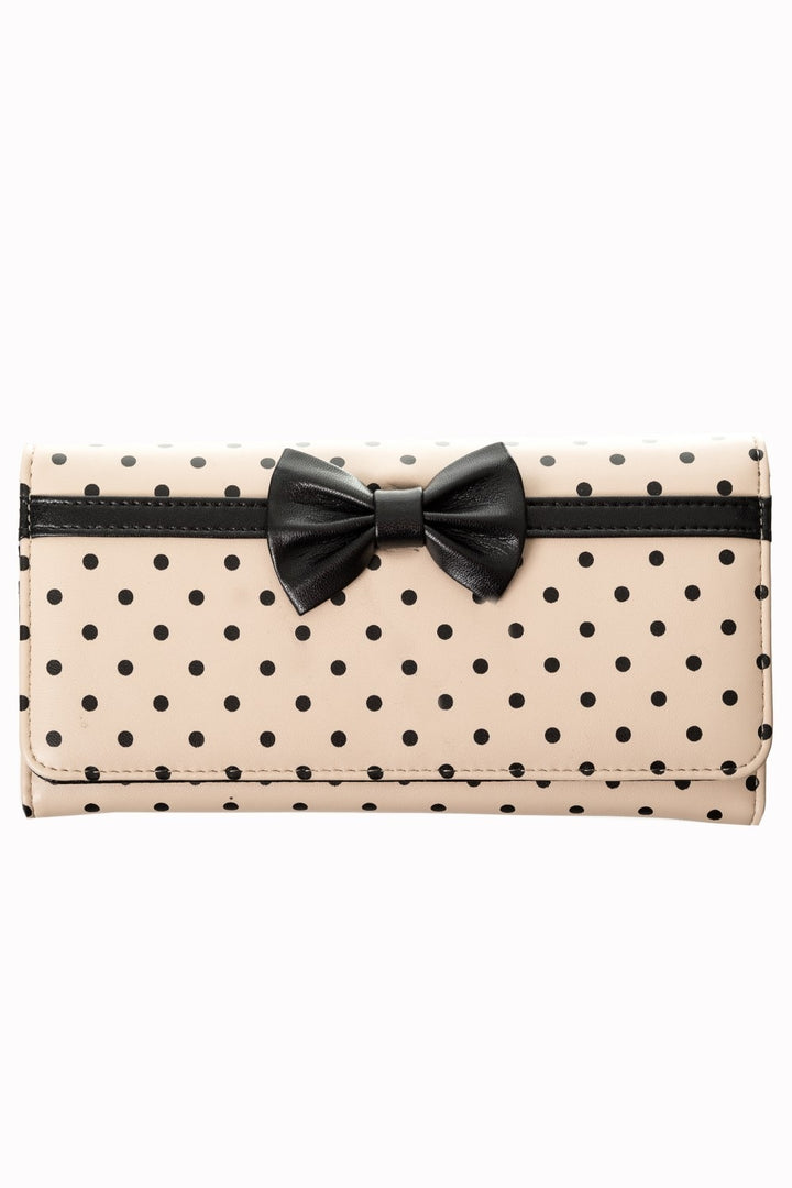 Banned Retro - Carla Polka Dot Wallet sand