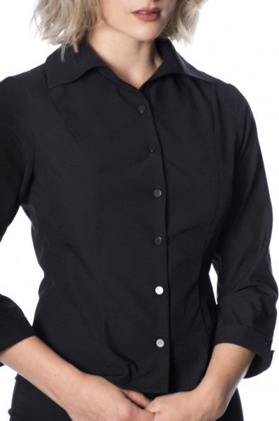 Banned Retro – Janine Blouse in black