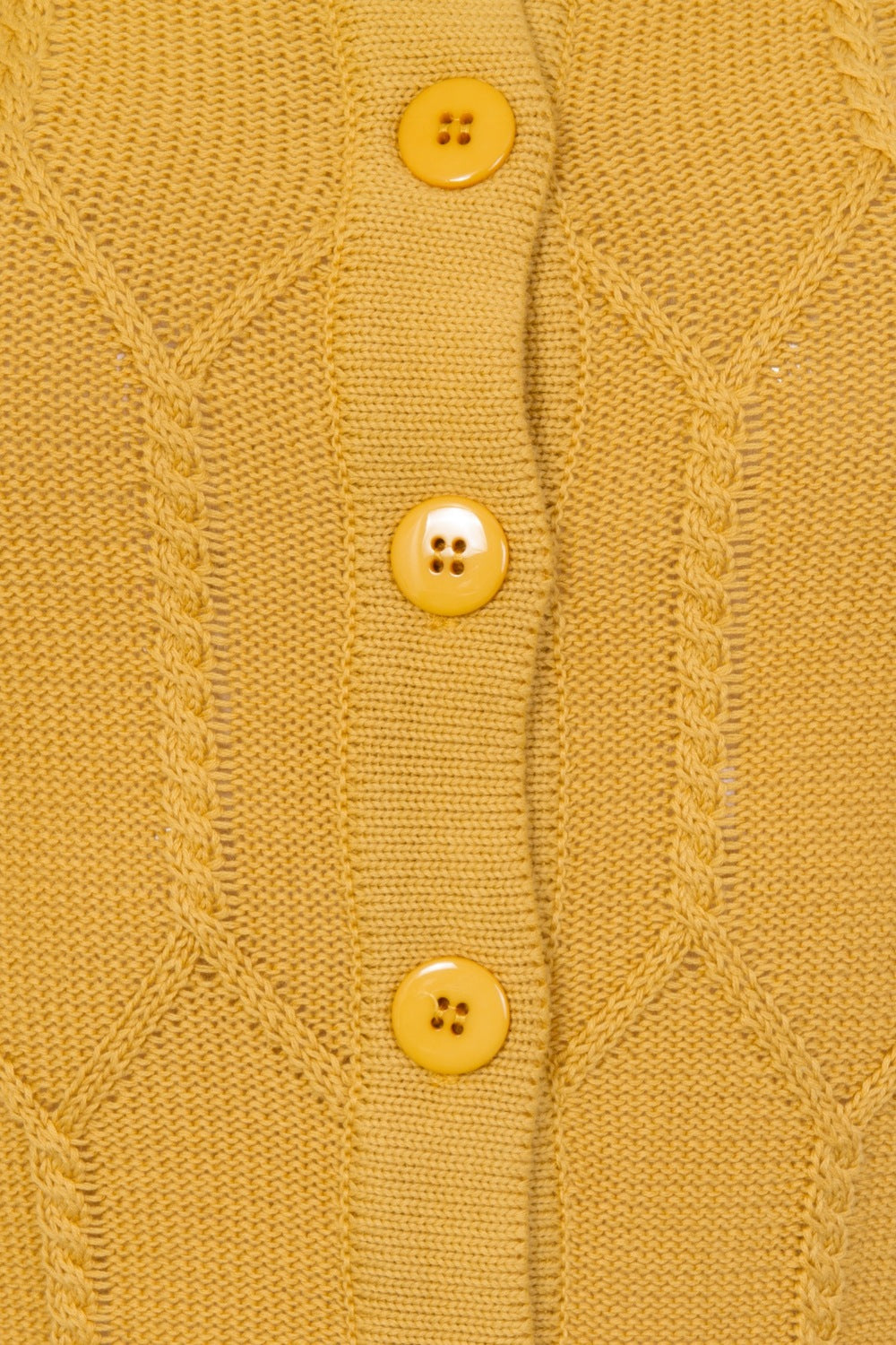 Banned Retro – April Shortsleeve Cardigan in mustard yellow