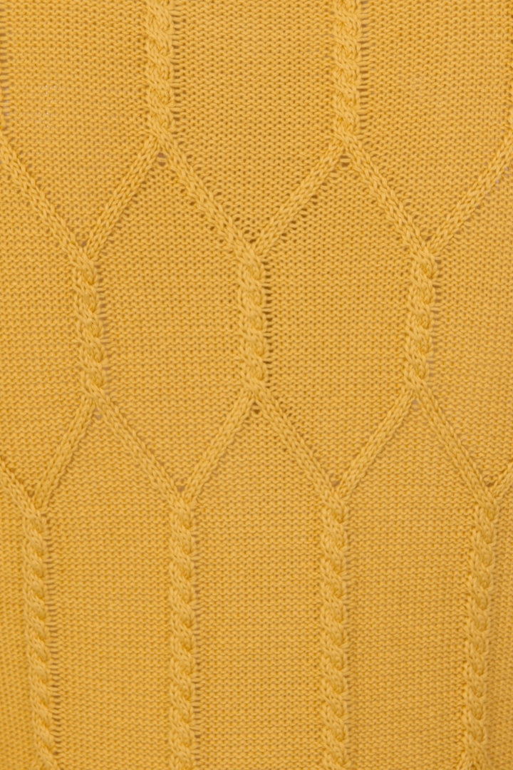 Banned Retro – April Shortsleeve Cardigan in mustard yellow