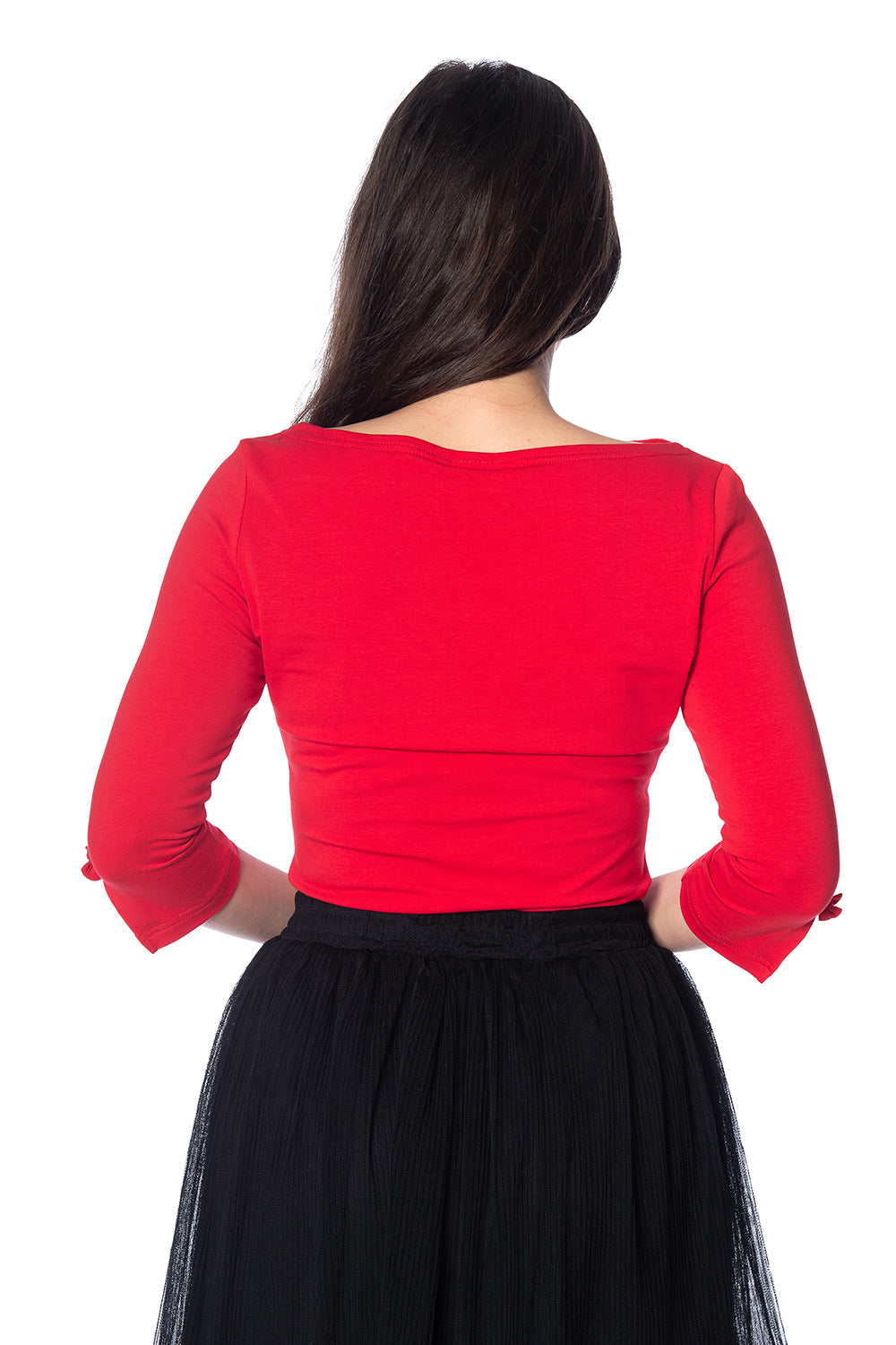 Banned Retro – Oonagh Basic Top in rot