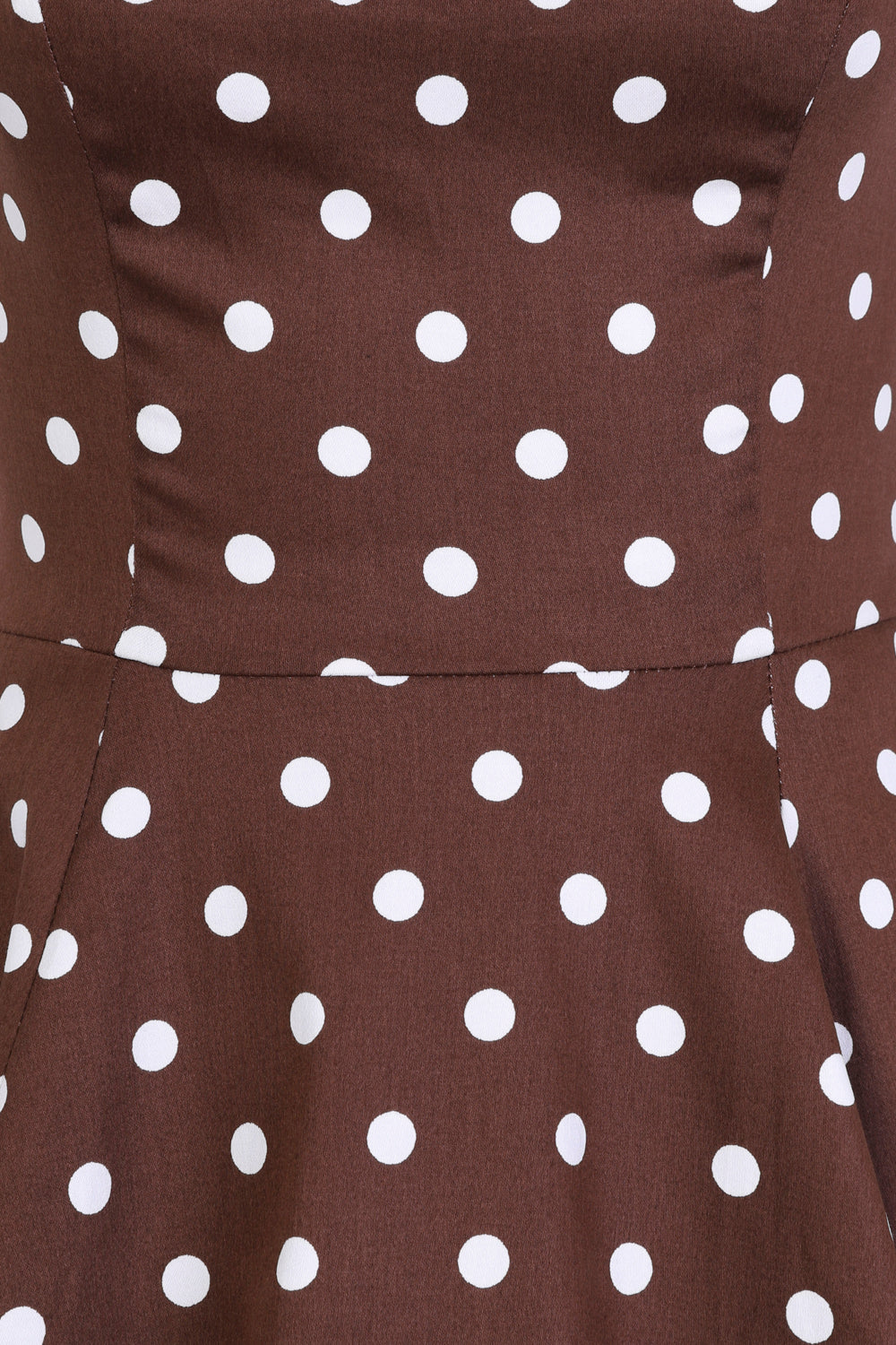 Hearts & Roses - Cindy Polka Dot Swing Dress brown