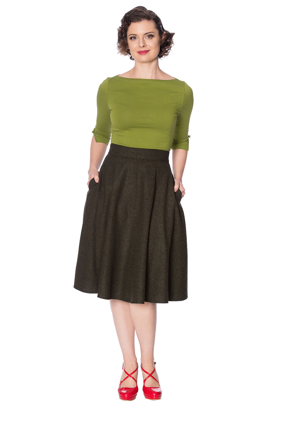 Banned Retro – Oonagh Basic Top in grün