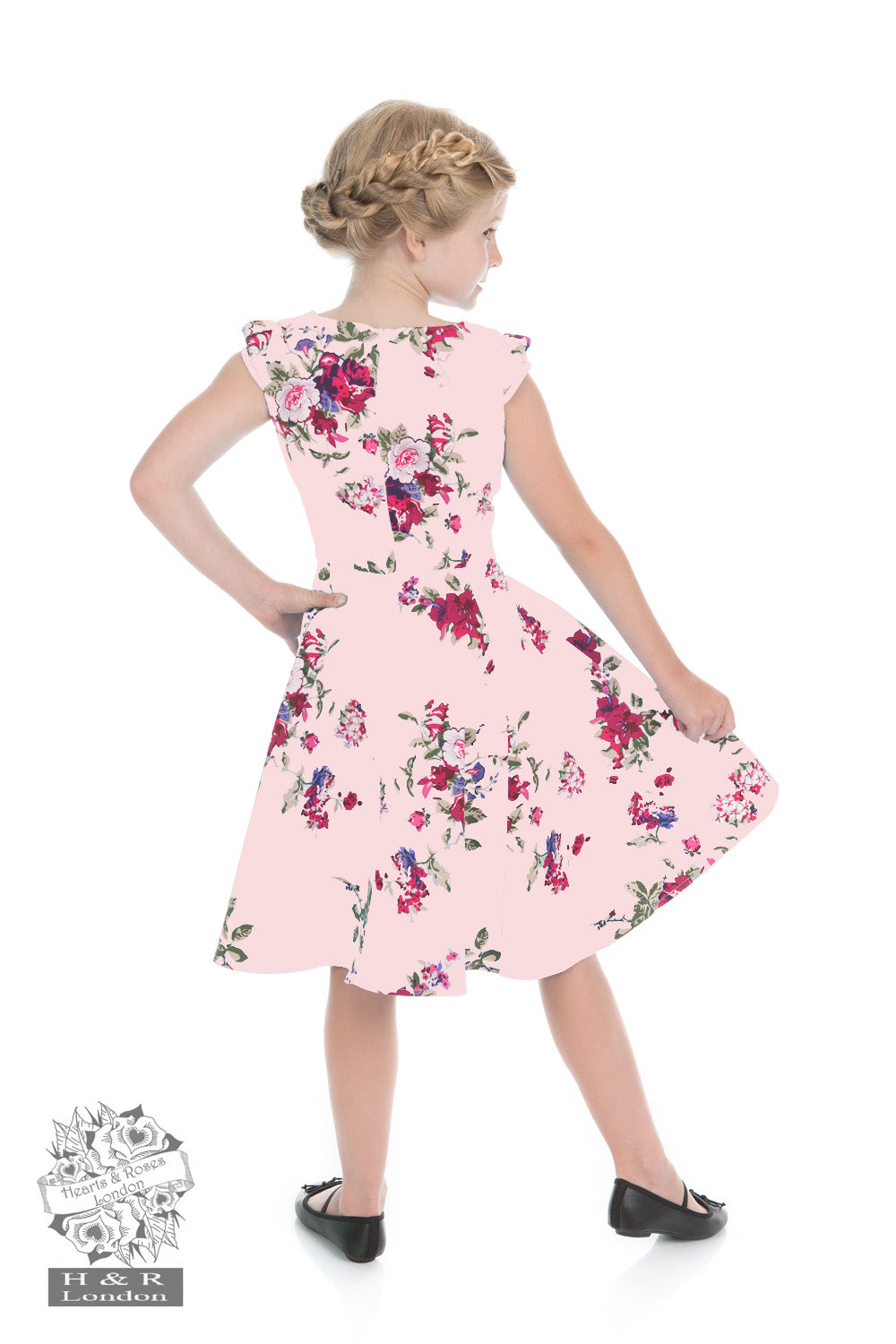 Hearts & Roses - Girls Royal Ballet Tea Dress in Pink