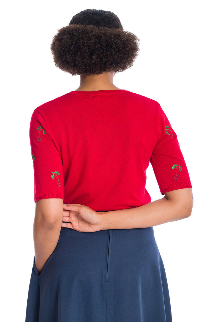 Banned Retro - Red Sweet Cherry Jumper