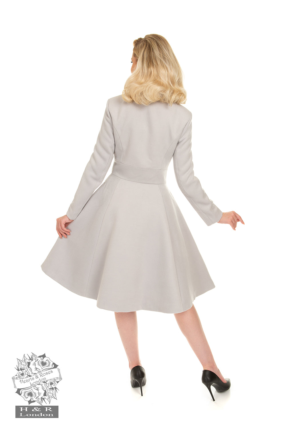Hearts & Roses - Caroline Swing Coat in hellgrau