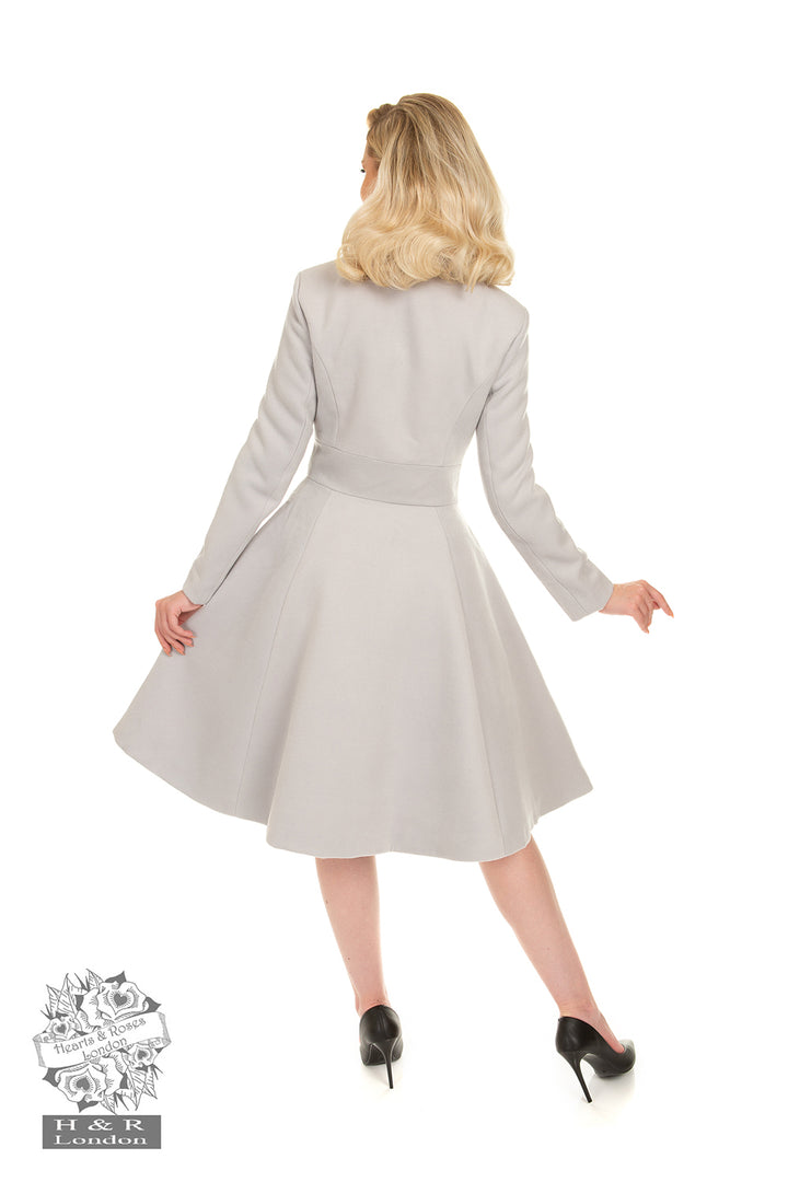 Hearts & Roses - Caroline Swing Coat in hellgrau