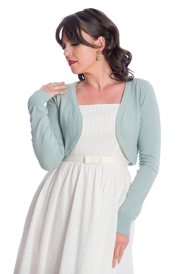 Banned Retro - Flickers Bolero in vintage blue