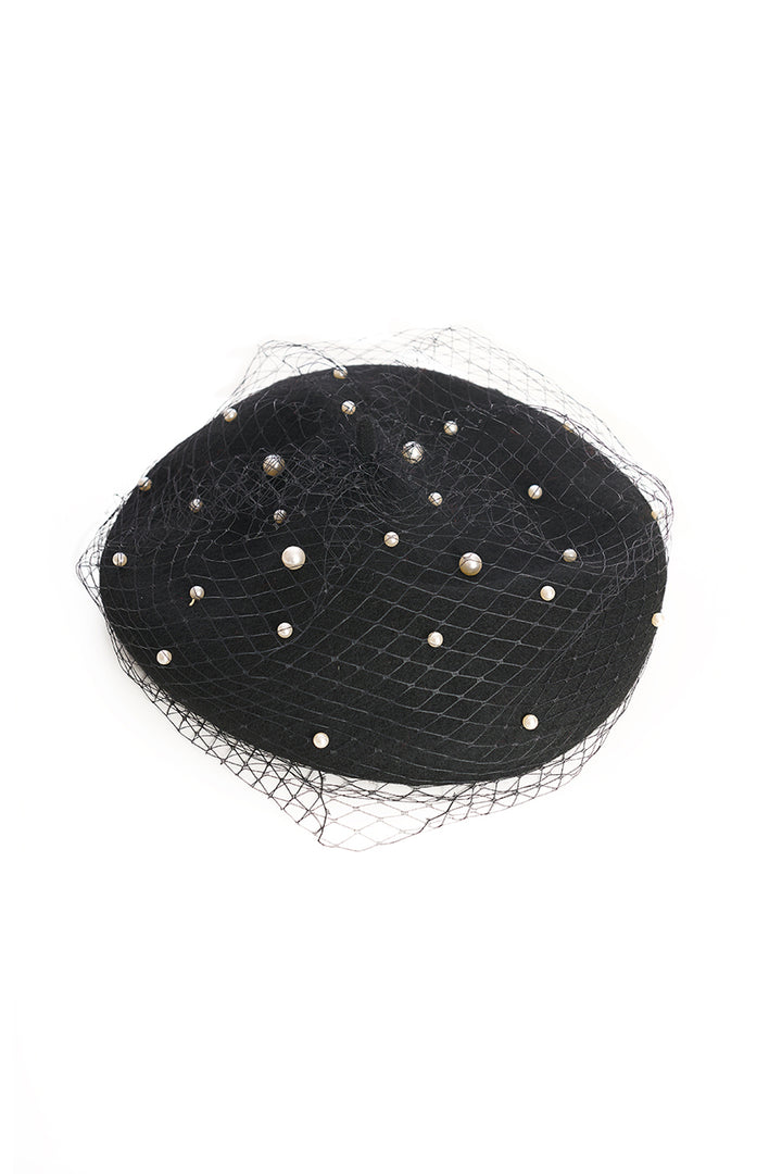 Banned Retro - Maggie Pearl Beret in schwarz