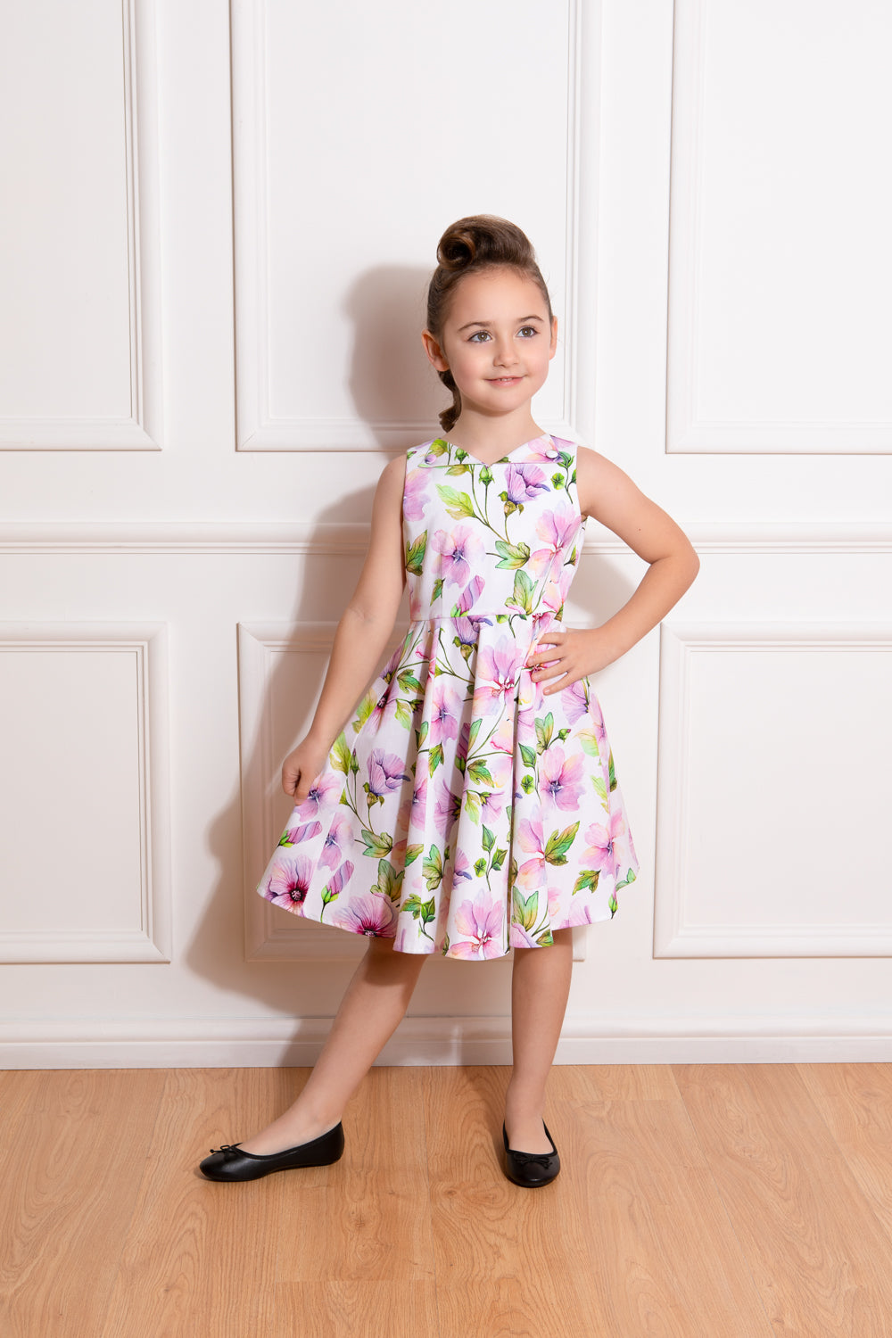 Hearts & Roses - Robe Évasée Florale Naomi pour Enfants