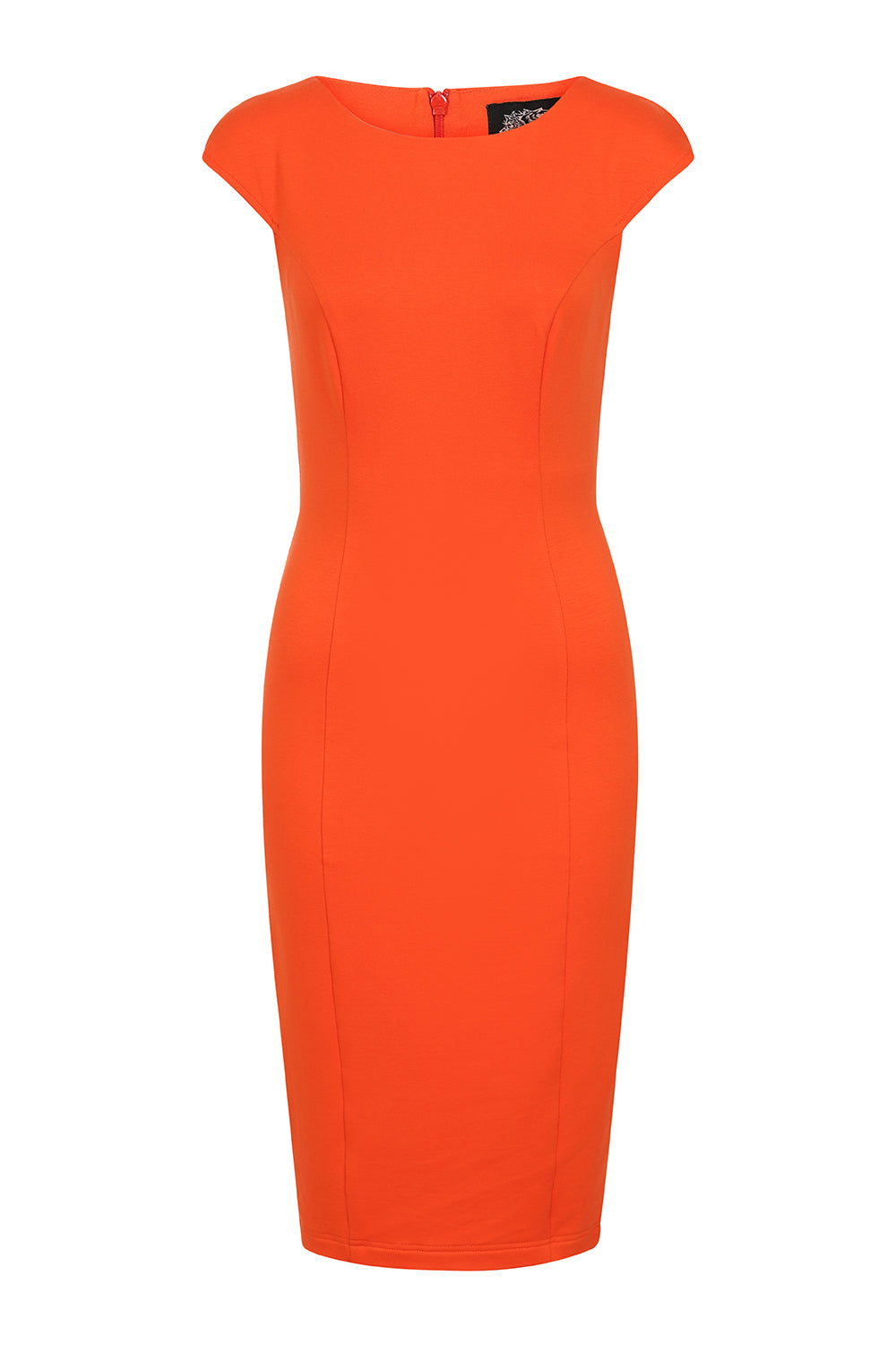 Hearts & Roses - April Orange Wiggle Dress