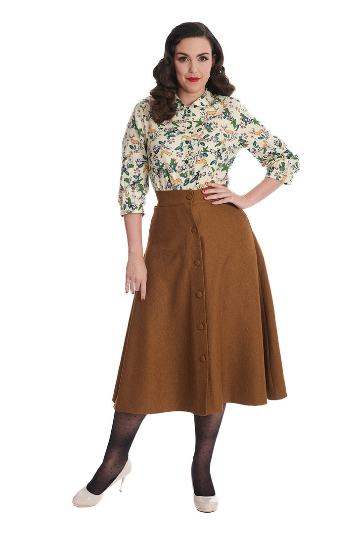 Banned Retro – Woodland Deer Bluse