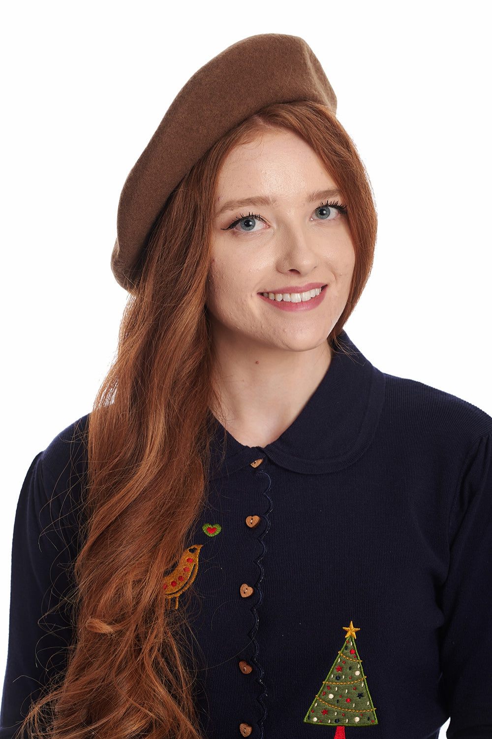 Banned Retro - Vintage Claire Beret in coffee