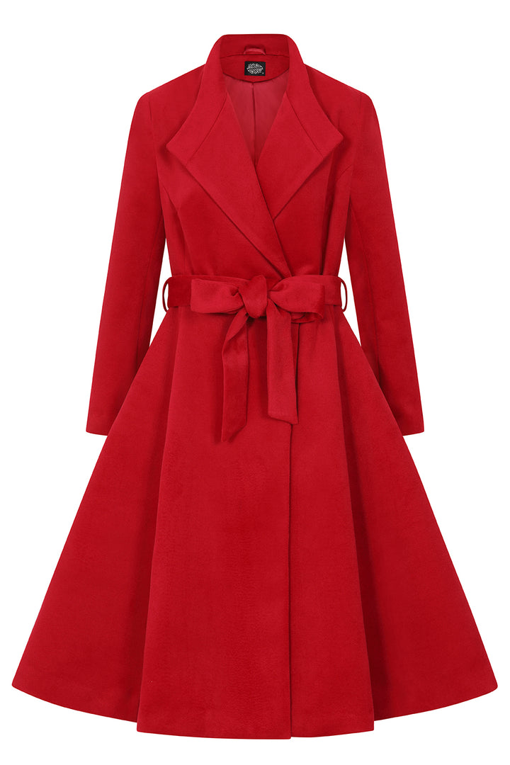 Hearts & Roses - Maddy Swing Coat in rot