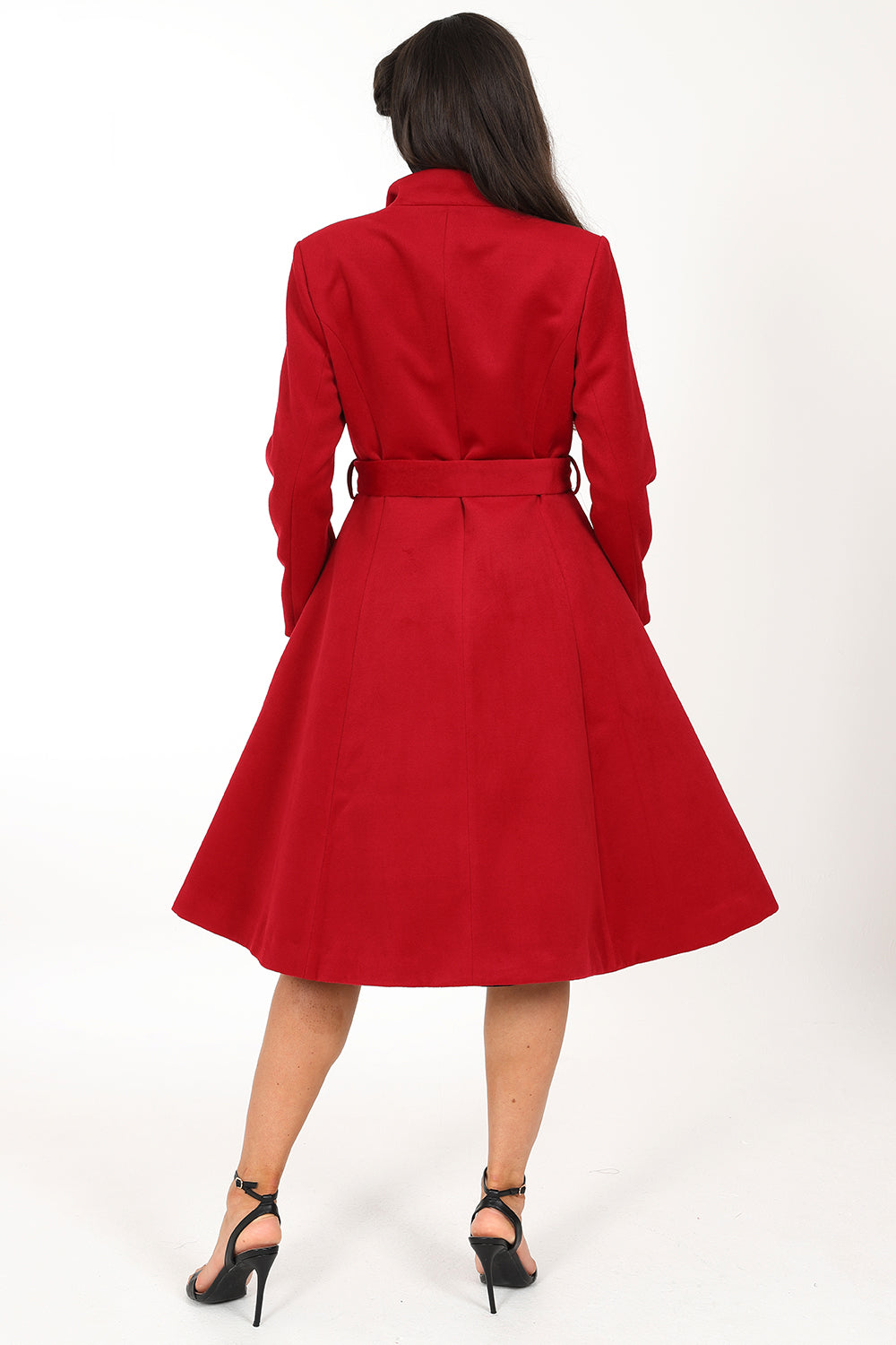 Hearts & Roses - Maddy Swing Coat in rot