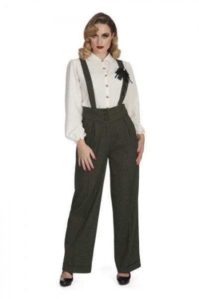 Banned Retro - Jenny Check Trouser in green