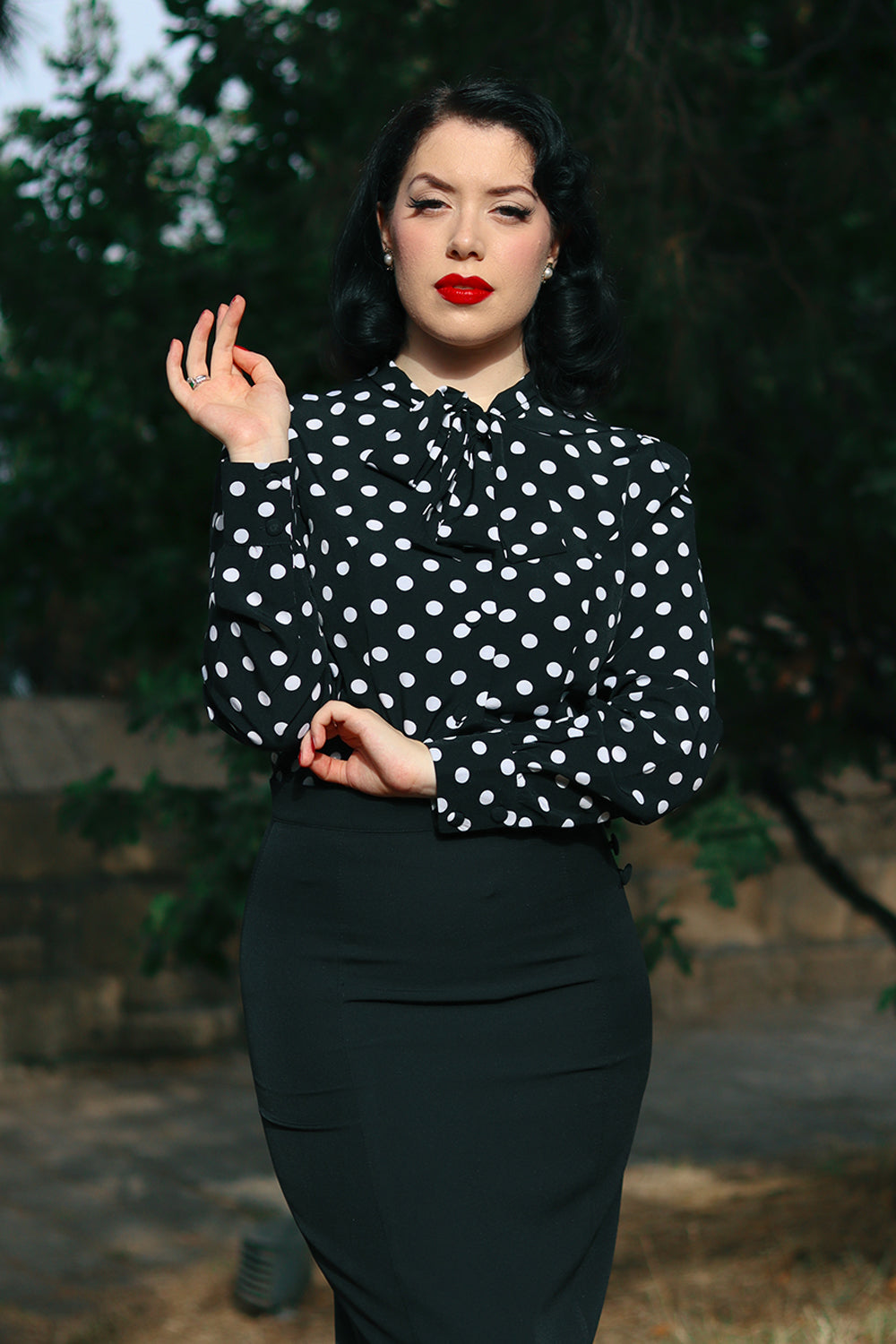 Hearts & Roses – Laila Polka Dot Blouse