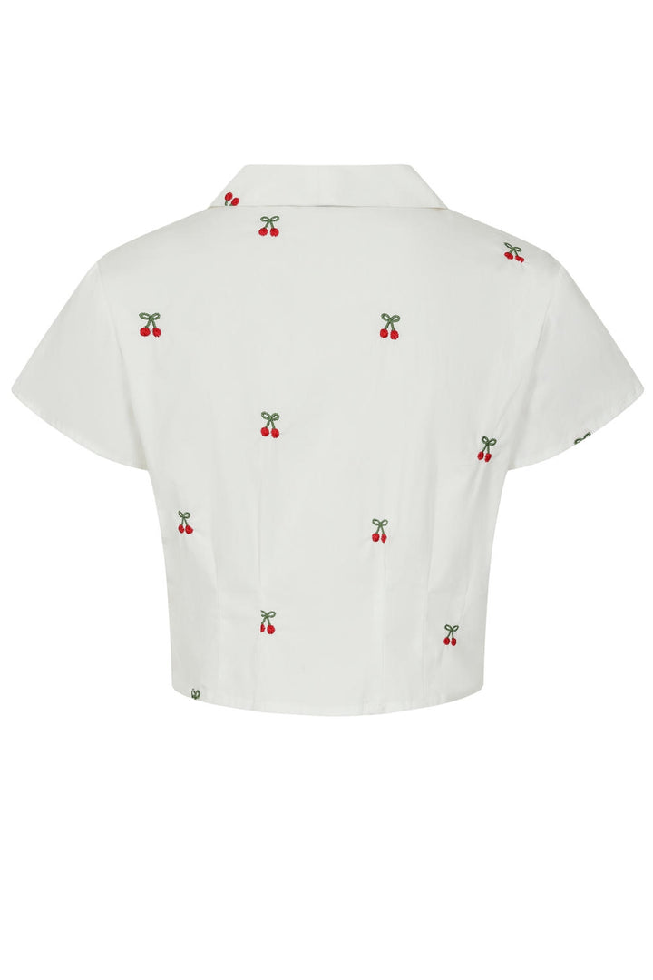 Banned Retro – Cherry Vibes Blouse weiß