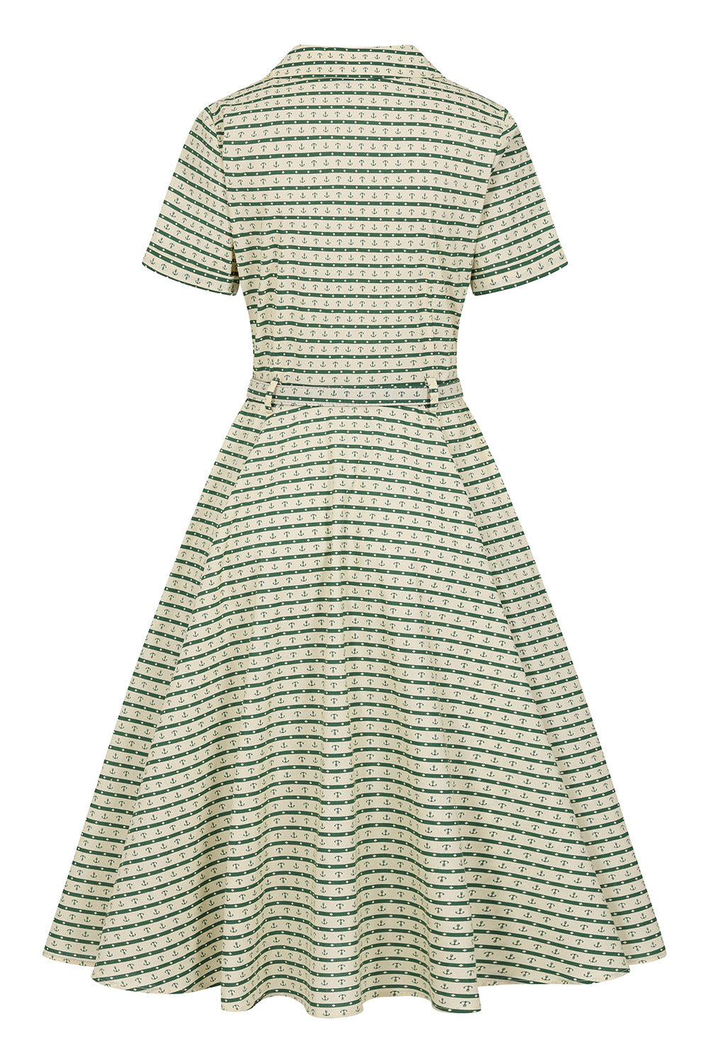 Banned Retro - Bella Anchor Ahead Dress in verde