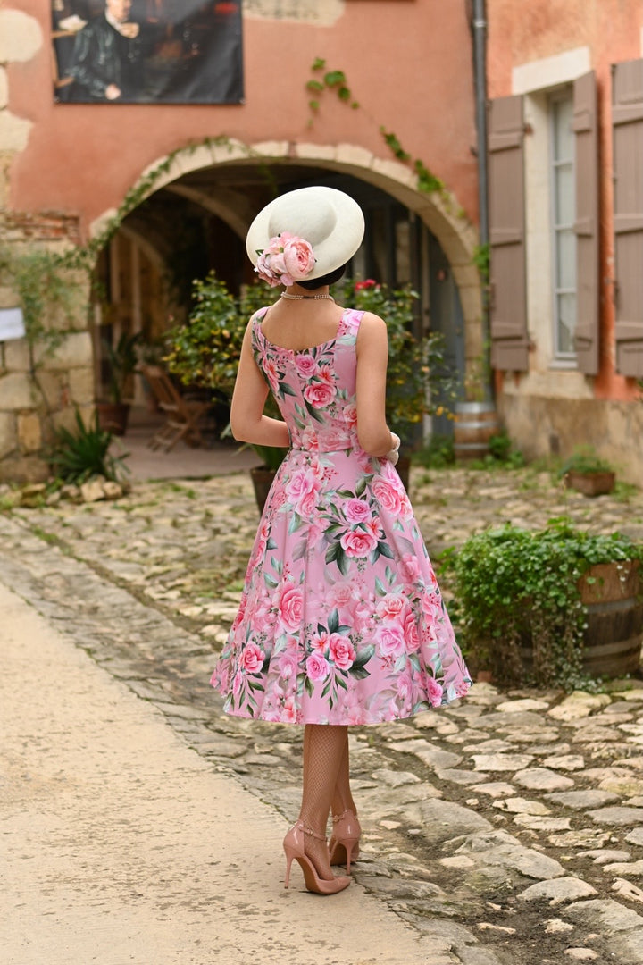Hearts & Roses - Vestito a Swing Lottie con Fiori
