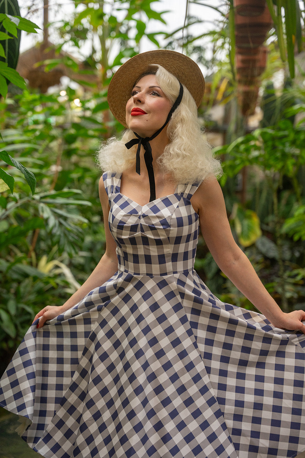 Hearts & Roses - Robe Swing à Carreaux Sadie