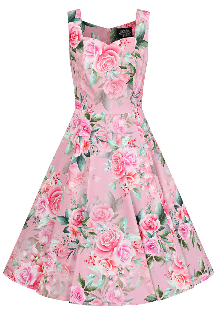 Hearts & Roses - Vestito a Swing Lottie con Fiori