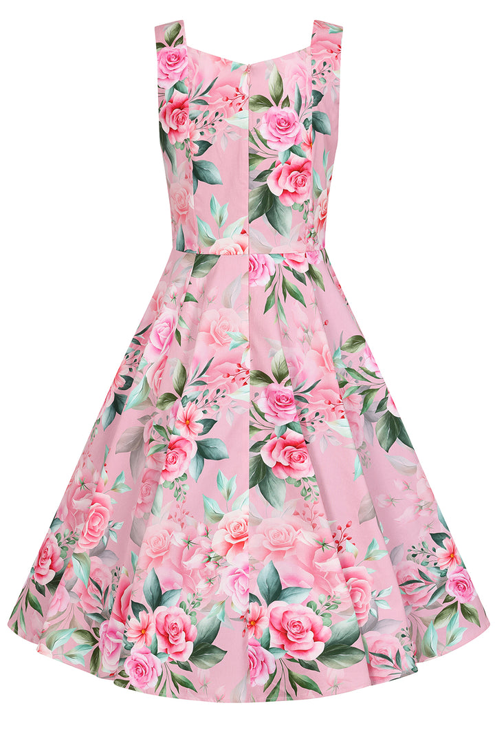 Hearts & Roses - Vestito a Swing Lottie con Fiori