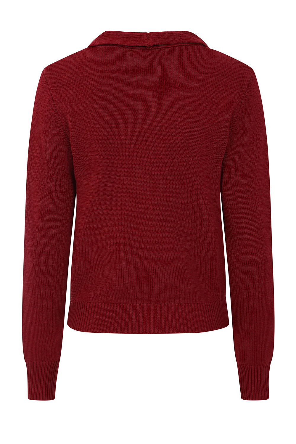 Banned Retro - Katy Knot Cardigan in burgundy