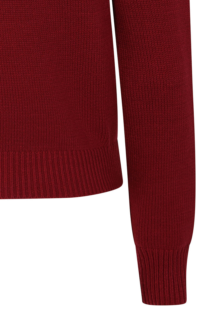 Banned Retro - Katy Knot Cardigan in burgundy