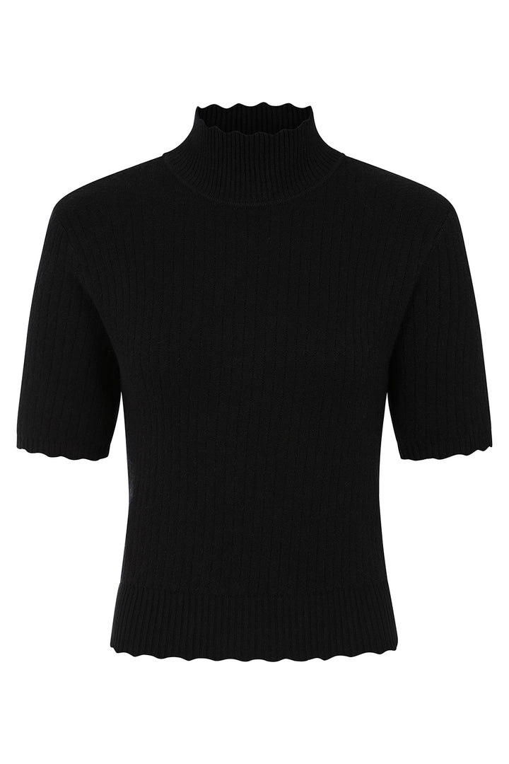 Banned Retro – Jane Scallop Jumper schwarz