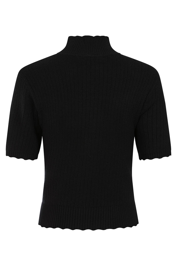 Banned Retro – Jane Scallop Jumper schwarz