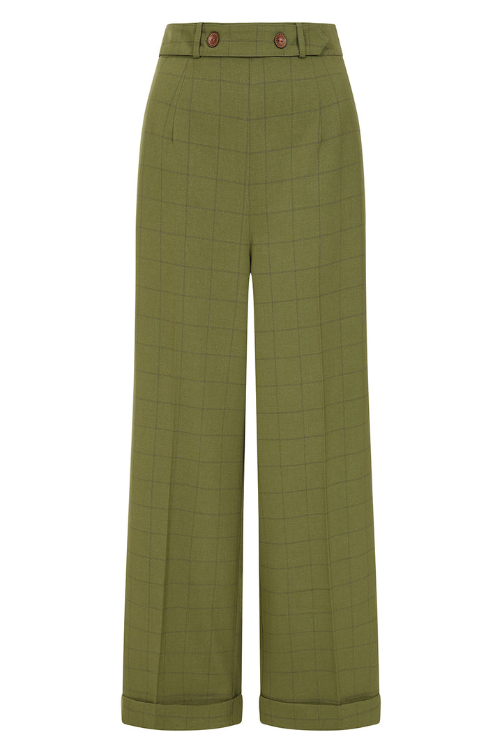 Banned Retro - Bonnie Trouser in grün kariert
