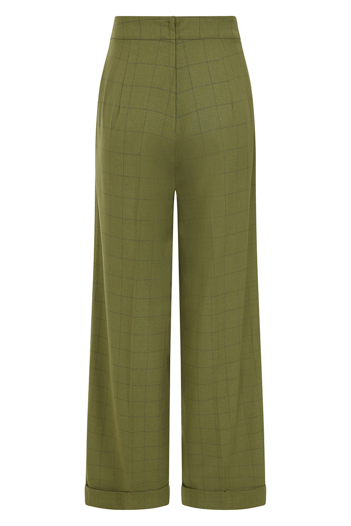 Banned Retro - Bonnie Trouser in grün kariert