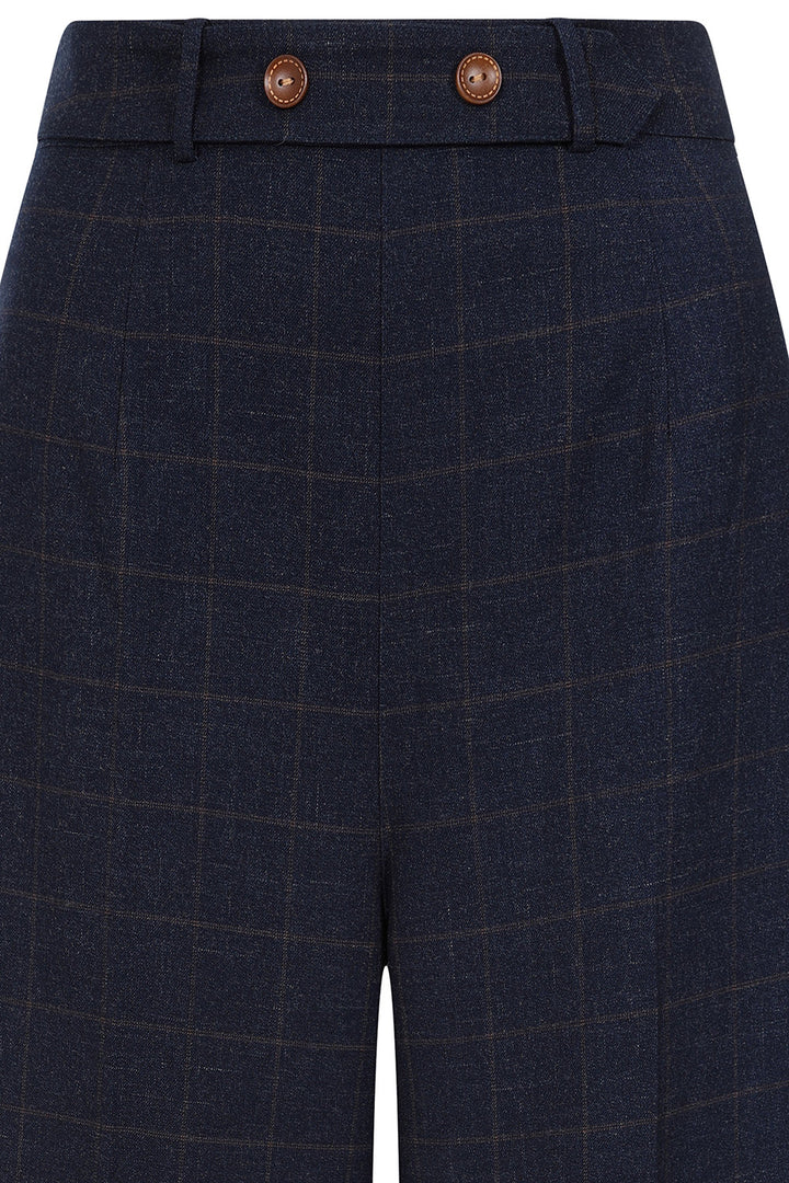 Banned Retro - Bonnie Trouser in navy kariert