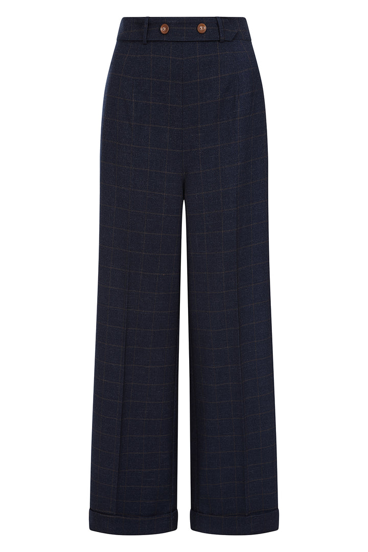 Banned Retro - Bonnie Trouser in navy kariert