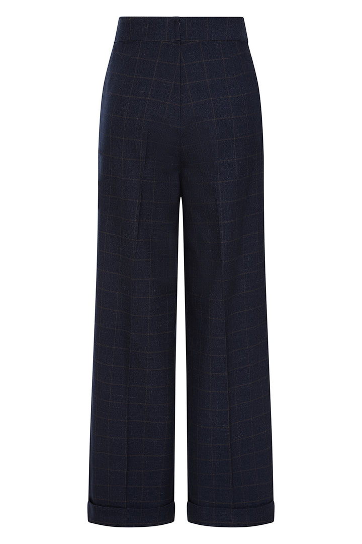 Banned Retro - Bonnie Trouser in navy kariert